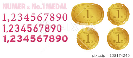 人気ランキング第1位メダルとピンク色ナンバーセット|ランディングページ・ECサイトに使いやすい 人気ランキング第1位メダルとピンク色ナンバーセット|ランディングページ・ECサイトに使いやすい 138174240