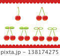 ぷっくりしたさくらんぼのセット 138174275