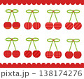 いろいろな模様のさくらんぼのセット 138174276