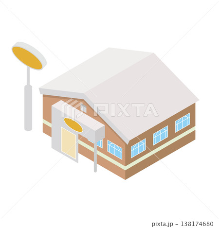 ファミリーレストランの建物イラスト ファミリーレストランの建物イラスト 138174680