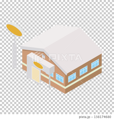 ファミリーレストランの建物イラスト ファミリーレストランの建物イラスト 138174680
