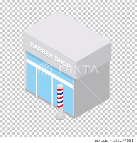理髮店建築插圖 理髮店建築插圖 138174681