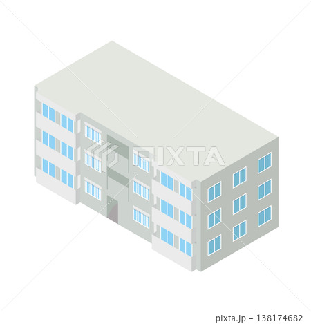 団地の建物イラスト 138174682