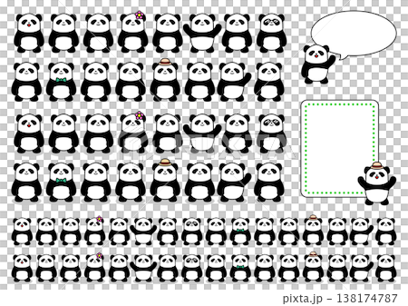 Greeting Panda Line Set Greeting Panda Line Set 138174787