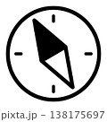 コンパスのアイコン 黒 138175697