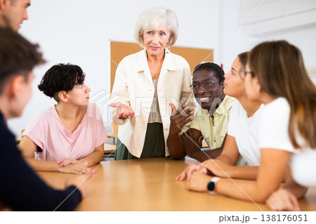 Different people studying foreign languge together Different people studying foreign languge together 138176051