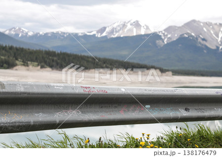 Graffiti At A Roadside Stop In The Icefields Graffiti At A Roadside Stop In The Icefields 138176479