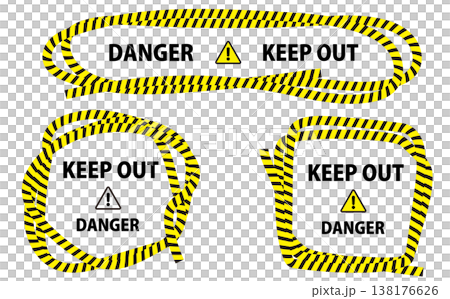 Tiger rope frame material set (industrial/safety background) 138176626