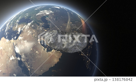 地球と宇宙空間 地球と宇宙空間 138176842