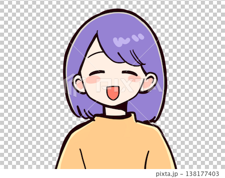 一個微笑的年輕女子的上身 138177403