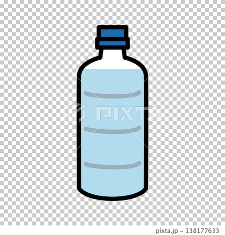 水が入ったペットボトルのイラスト 138177633