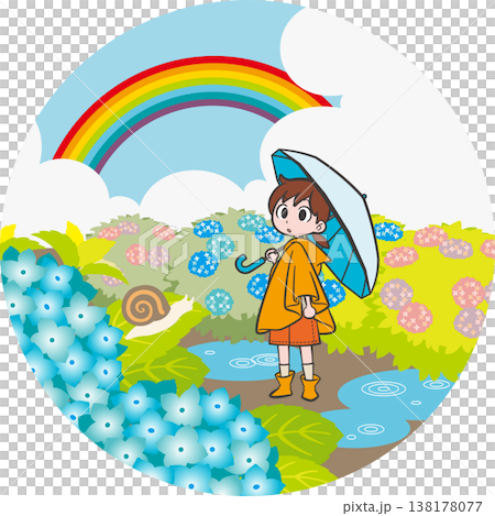 女の子とかたつむり 138178077