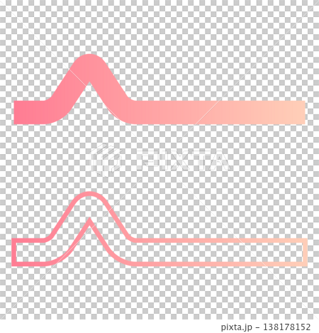 Heart rate and rhythm, pink gradient, wavy line set, wave infographic 138178152