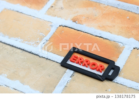 エラーと電池を組み合わせた3Dアート エラーと電池を組み合わせた3Dアート 138178175