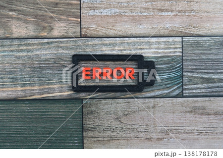 電池残量エラーを表現した3Dモデル 電池残量エラーを表現した3Dモデル 138178178