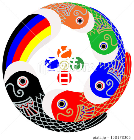 シンプルな鯉のぼりのイラスト 138178306