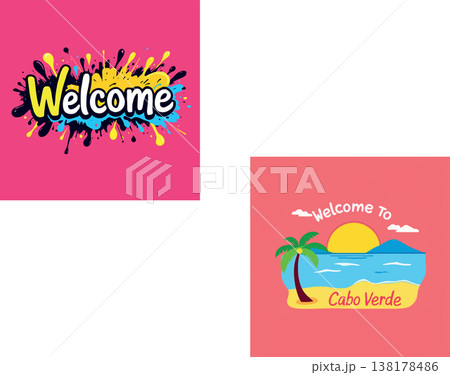 Vsai colorful welcome text with abstract paint splashes Vsai colorful welcome text with abstract paint splashes 138178486