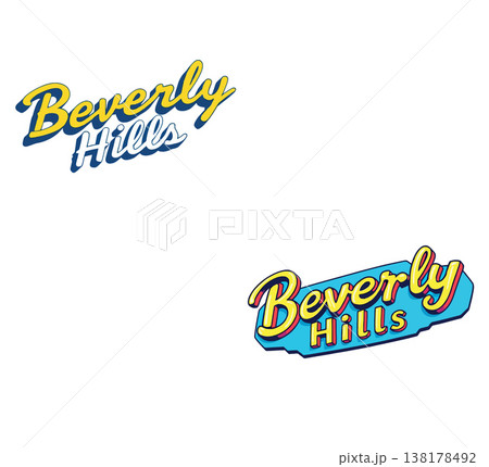 Vsai beverly hills script typography with retro style 138178492