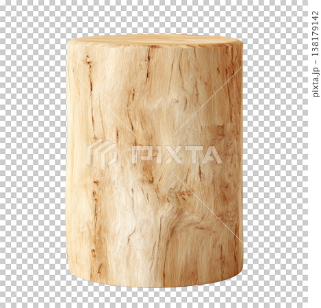 Wooden stump stool or product display podium isolated on white background, concept of nature decor and rustic furniture Wooden stump stool or product display podium isolated on white background, concept of nature decor and rustic furniture 138179142