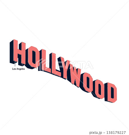 Vsai hollywood los angeles typography sign representing cinema industry Vsai hollywood los angeles typography sign representing cinema industry 138179227
