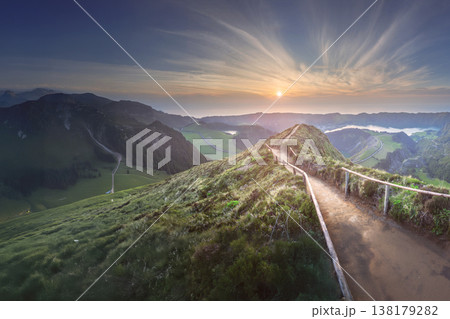 Mountain landscape Ponta Delgada island, Azores Mountain landscape Ponta Delgada island, Azores 138179282