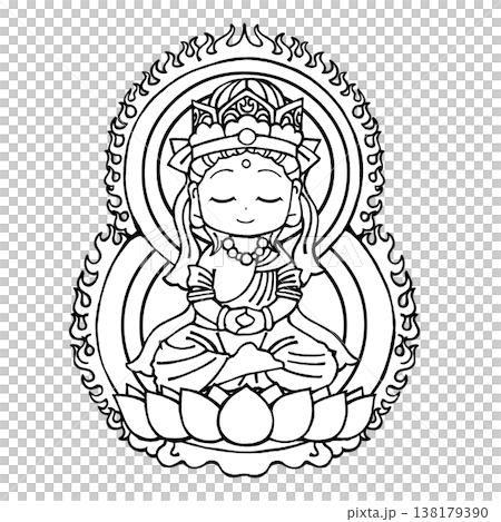 大日如來(子宮領域,單色) 大日如來(子宮領域,單色) 138179390