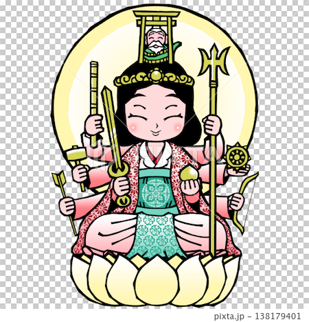 八臂弁財天（笑 138179401