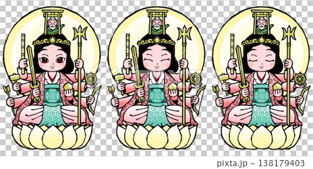 セット・八臂弁財天 138179403