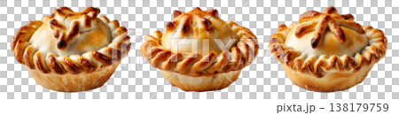Saltenas Bolivianas baked empanadas with braided edges isolated on white background, concept of South American Cuisine Saltenas Bolivianas baked empanadas with braided edges isolated on white background, concept of South American Cuisine 138179759
