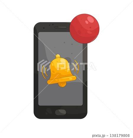 Illustration of phone notification   138179808