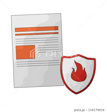 Illustration of Fire insurance 138179919