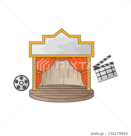 Illustration of Film set Illustration of Film set 138179950