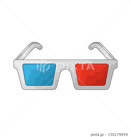 Illustration of 3D Glasses 138179959