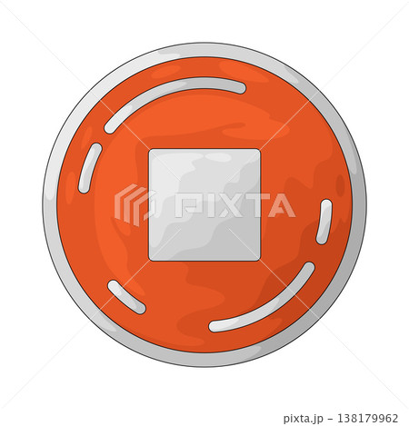 Illustration of Stop Button 138179962