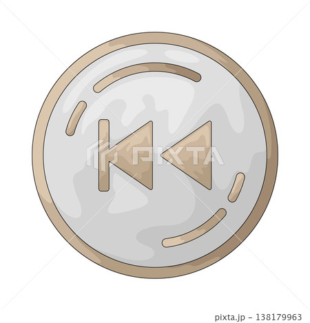 Illustration of Rewind Button 138179963