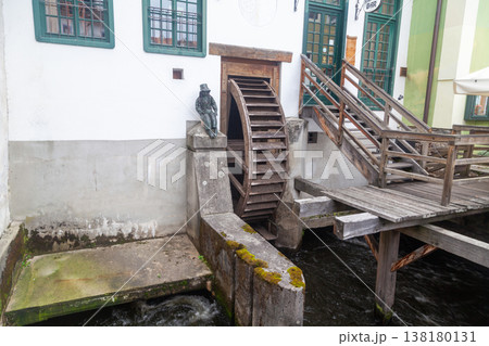 A historic wooden water mill A historic wooden water mill 138180131