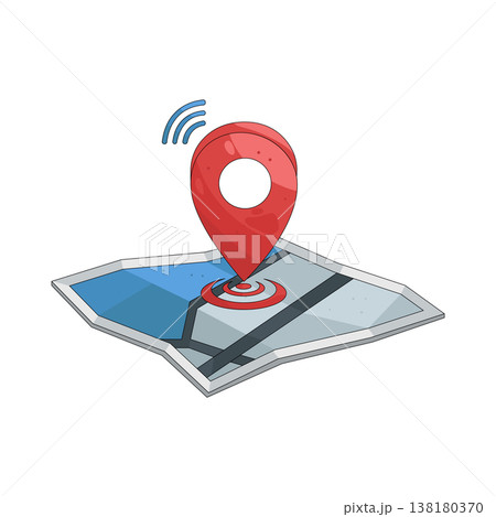 Illustration of map Illustration of map 138180370