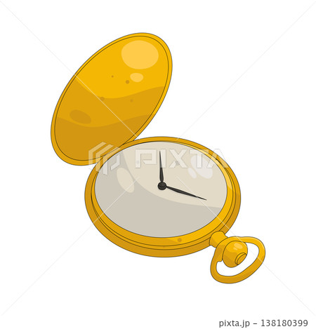 Illustration of pocket watch Illustration of pocket watch 138180399