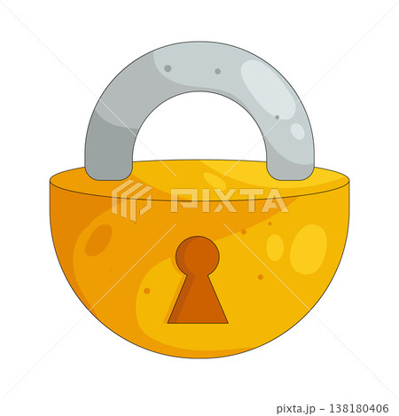 Illustration of padlock Illustration of padlock 138180406