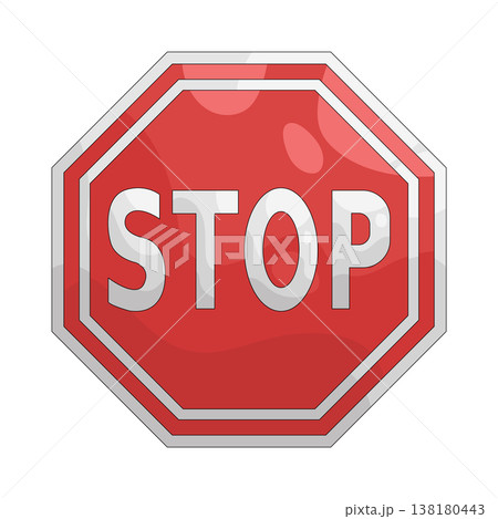Illustration of stop sign Illustration of stop sign 138180443