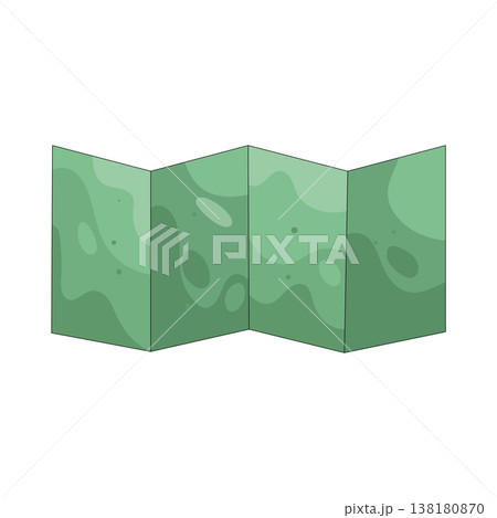 Illustration of folded map  138180870