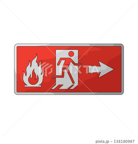 Illustration of fire exit Illustration of fire exit 138180987