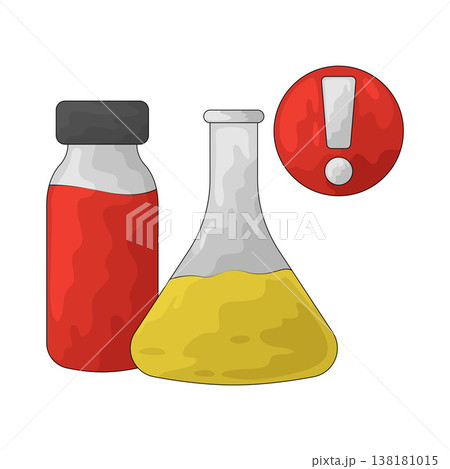 Illustration of chemical alert Illustration of chemical alert 138181015