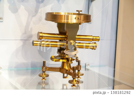 Antique brass surveying instrument 138181292