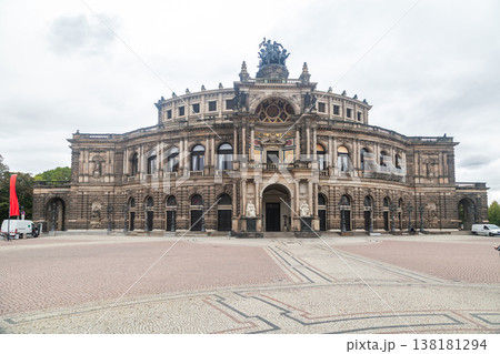 Semper Opera House Facade at Theaterplatz in Dresden Germany Semper Opera House Facade at Theaterplatz in Dresden Germany 138181294