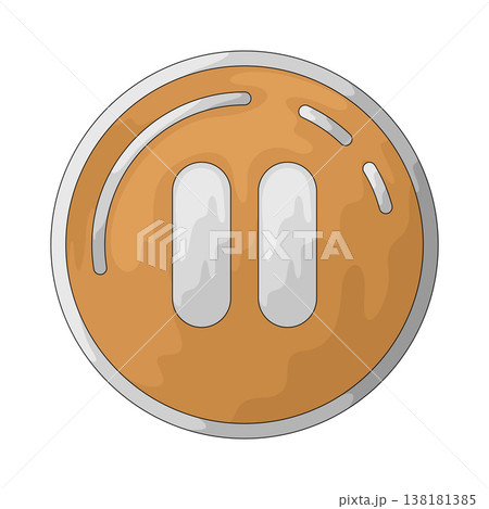 Illustration of Pause Button Illustration of Pause Button 138181385