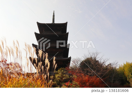 岡山県総社市　備中国分寺　五重塔 138181606