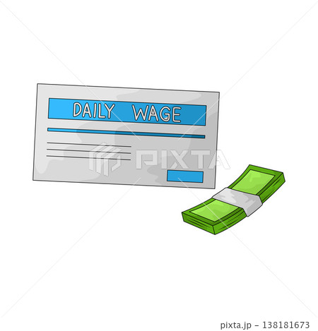 Illustration of Daily Wage Illustration of Daily Wage 138181673