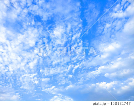 Natural Blue Sky with White Cumulus Clouds Natural Blue Sky with White Cumulus Clouds 138181747