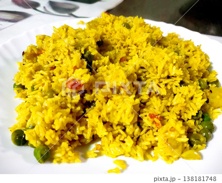 Homemade Indian Vegetable Pulao with Basmati Rice Homemade Indian Vegetable Pulao with Basmati Rice 138181748